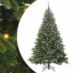Sapin de Noël artificiel avec 300 LED Vert 180 cm PE et PVC 543982543982
