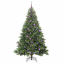 Sapin de Noël artificiel avec 300 LED Vert 180 cm PE et PVC 543982543982