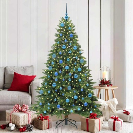 Sapin de Noël artificiel avec 300 LED Vert 180 cm PE et PVC 543983543983