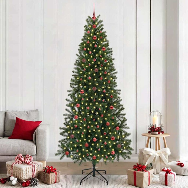 Sapin de Noël artificiel avec 300 LED Vert 240 cm PE et PVC 543986543986