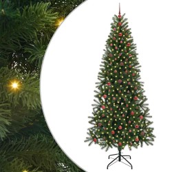 Sapin de Noël artificiel avec 300 LED Vert 240 cm PE et PVC 543986543986