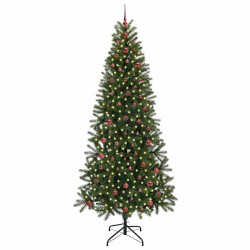 Sapin de Noël artificiel avec 300 LED Vert 240 cm PE et PVC 543986543986