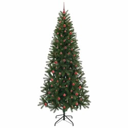 Sapin de Noël artificiel avec 300 LED Vert 240 cm PE et PVC 543986543986