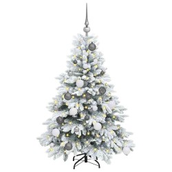 Sapin de Noël artificiel avec 150 LED Blanc 120 cm PE et PVC 543987543987