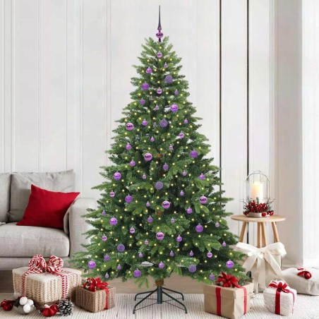 Sapin de Noël artificiel avec 300 LED Vert 210 cm PE et PVC 543989543989