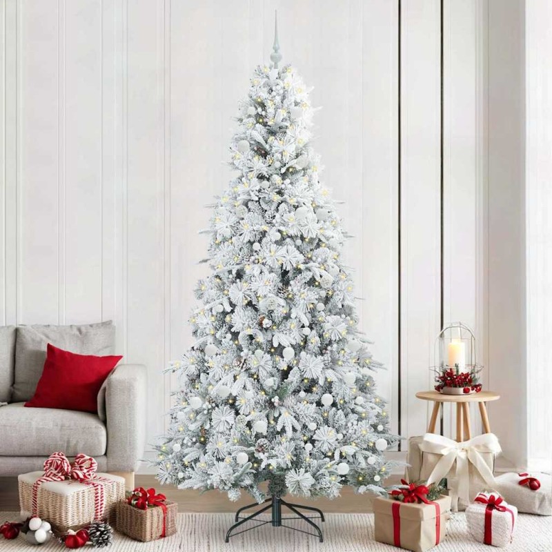 Sapin de Noël Artificiel à Branches Articulées Blanc 240 cm 543991543991