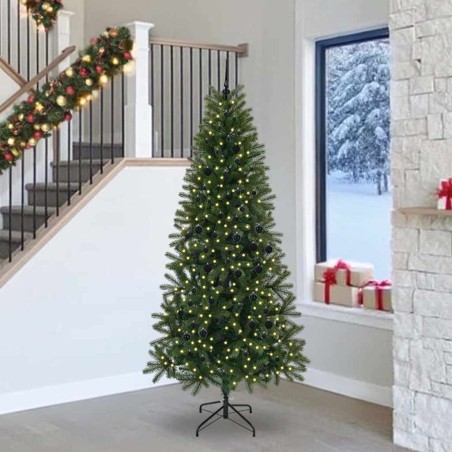 Sapin de Noël artificiel avec 300 LED Vert 240 cm PE et PVC 543995543995