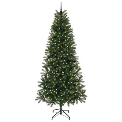 Sapin de Noël artificiel avec 300 LED Vert 240 cm PE et PVC 543995543995