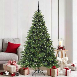Sapin de Noël artificiel avec 300 LED Vert 180 cm PE et PVC 543997543997