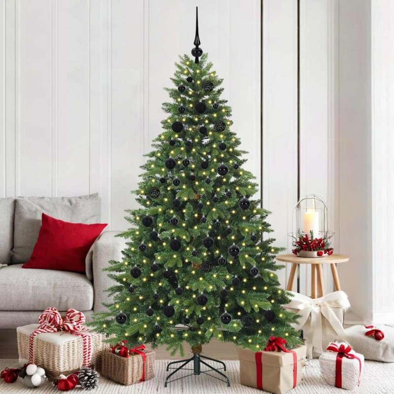 Sapin de Noël artificiel avec 300 LED Vert 180 cm PE et PVC 543997543997