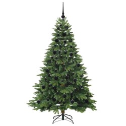 Sapin de Noël artificiel avec 300 LED Vert 180 cm PE et PVC 543997543997