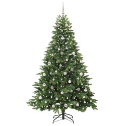 Sapin de Noël artificiel avec 300 LED Vert 210 cm PE et PVC 543998543998
