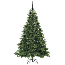 Sapin de Noël artificiel avec 300 LED Vert 210 cm PE et PVC 544001544001