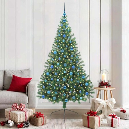 Sapin de Noël artificiel pré-éclairé Vert 210 cm PVC 544002544002