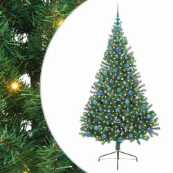 Sapin de Noël artificiel pré-éclairé Vert 210 cm PVC 544002544002