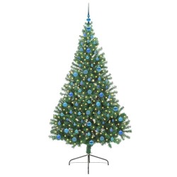 Sapin de Noël artificiel pré-éclairé Vert 210 cm PVC 544002544002
