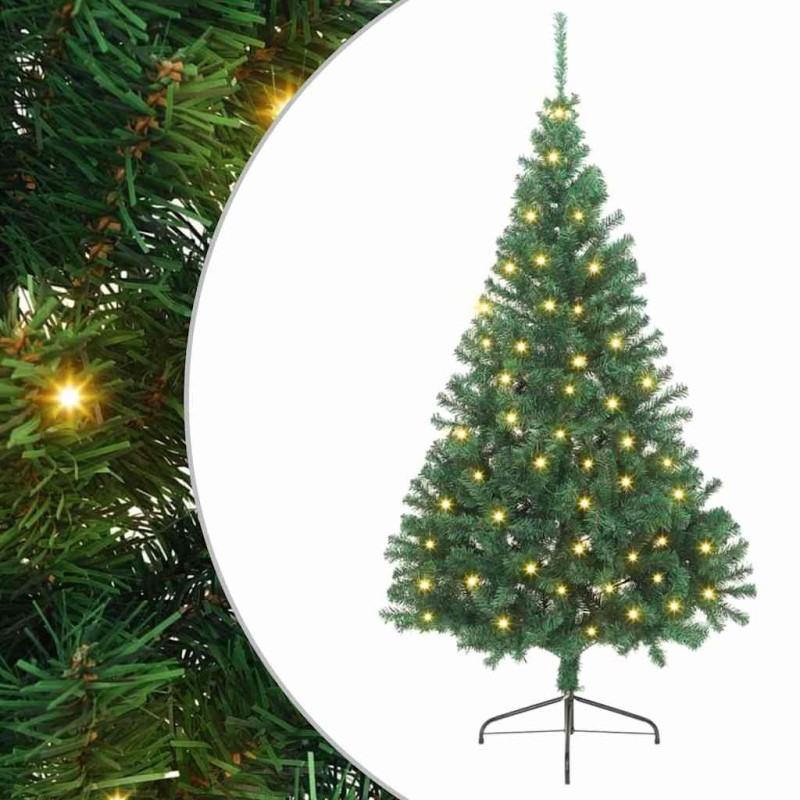 Sapin de Noël artificiel pré-éclairé Vert 240 cm PVC 544003544003