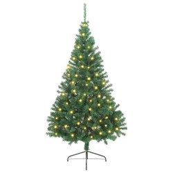 Sapin de Noël artificiel pré-éclairé Vert 240 cm PVC 544003544003