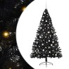 Sapin de Noël artificiel pré-éclairé Noir 210 cm PVC 544005544005