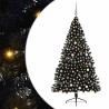Sapin de Noël artificiel pré-éclairé Noir 210 cm PVC 544006544006