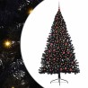 Sapin de Noël artificiel pré-éclairé Noir 210 cm PVC 544007544007