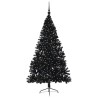 Sapin de Noël artificiel pré-éclairé Noir 210 cm PVC 544008544008