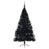Sapin de Noël artificiel pré-éclairé Noir 210 cm PVC 544008544008