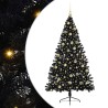 Sapin de Noël artificiel pré-éclairé Noir 210 cm PVC 544011544011