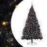 Sapin de Noël artificiel pré-éclairé Noir 210 cm PVC 544012544012
