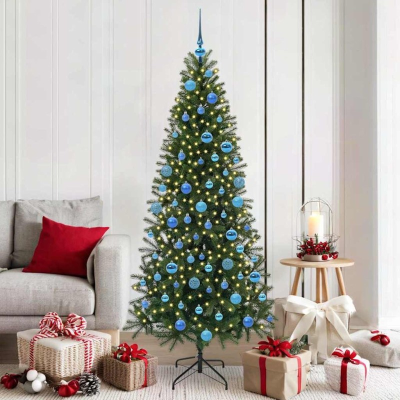 Sapin de Noël artificiel avec 300 LED Vert 180 cm PE et PVC 544019544019