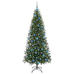 Sapin de Noël artificiel avec 300 LED Vert 180 cm PE et PVC 544019544019