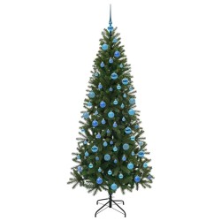 Sapin de Noël artificiel avec 300 LED Vert 180 cm PE et PVC 544019544019