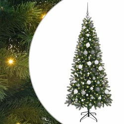 Sapin de Noël artificiel avec 300 LED Vert 180 cm PE et PVC 544020544020