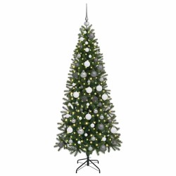 Sapin de Noël artificiel avec 300 LED Vert 180 cm PE et PVC 544020544020