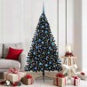 Sapin de Noël artificiel pré-éclairé Noir 180 cm PVC 544021544021