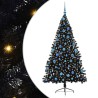 Sapin de Noël artificiel pré-éclairé Noir 180 cm PVC 544021544021