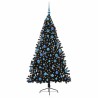 Sapin de Noël artificiel pré-éclairé Noir 180 cm PVC 544021544021