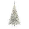 Sapin de Noël artificiel pré-éclairé Argent 210 cm PET 544023544023
