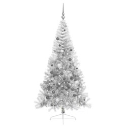 Sapin de Noël artificiel pré-éclairé Argent 210 cm PET 544023544023