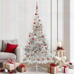Sapin de Noël artificiel pré-éclairé Argent 210 cm PET 544025544025