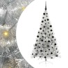 Sapin de Noël artificiel pré-éclairé Argent 210 cm PET 544026544026