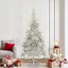 Sapin de Noël artificiel pré-éclairé Argent 210 cm PET 544027544027