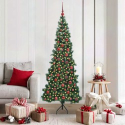 Arbre de Noël artificiel d'angle Vert 180 cm PVC et métal 544030544030