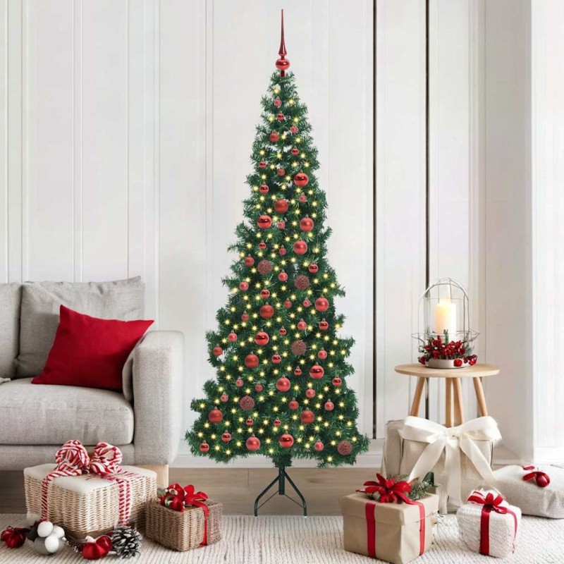 Arbre de Noël artificiel d'angle Vert 180 cm PVC et métal 544030544030