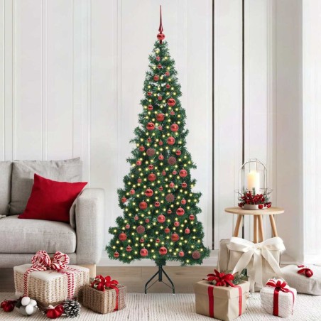 Arbre de Noël artificiel d'angle Vert 180 cm PVC et métal 544030544030
