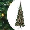 Arbre de Noël artificiel d'angle Vert 180 cm PVC et métal 544030544030