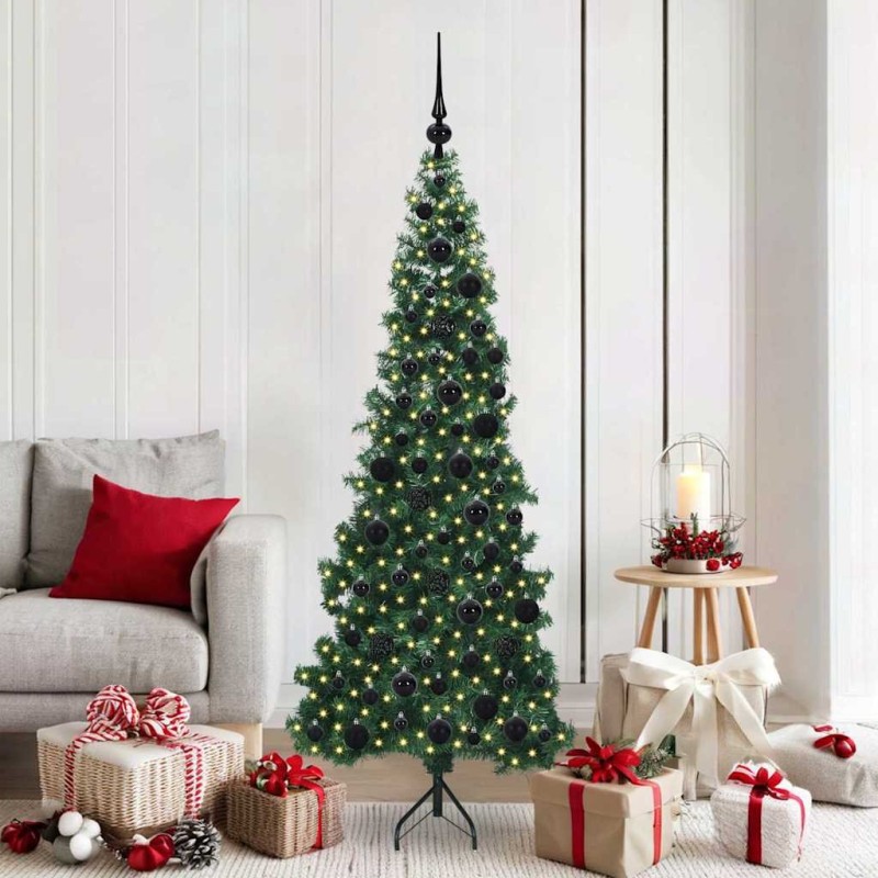 Arbre de Noël artificiel d'angle Vert 180 cm PVC et métal 544031544031