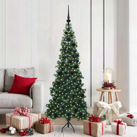 Arbre de Noël artificiel d'angle Vert 180 cm PVC et métal 544031544031