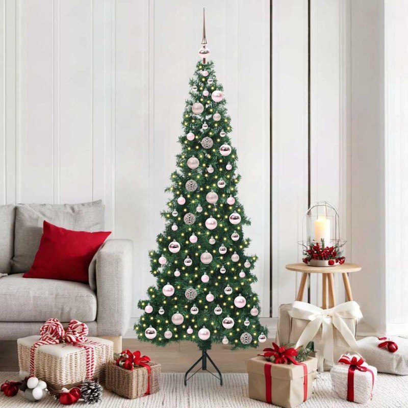 Arbre de Noël artificiel d'angle Vert 180 cm PVC et métal 544038544038