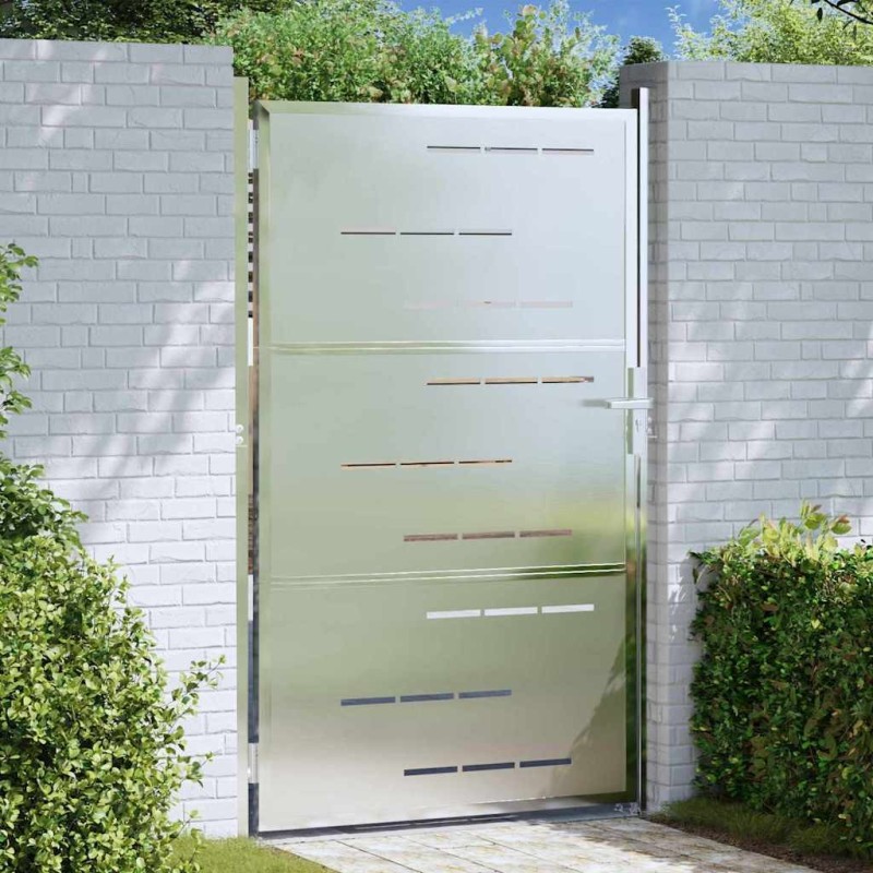 Porte de Jardin Argenté 85 x 120 cm Acier inoxydable 544039544039